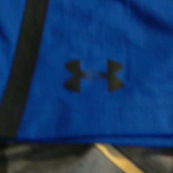 ATHLETIC SHORTS BY UNDER ARMOUR SIZE MED. BLUE. - Picture 2 of 4